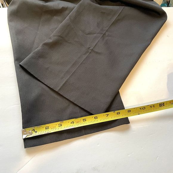 Calvin Klein Black Dress Slacks Pants Flat Front Luxury Feel Finish - Picture 9 of 9